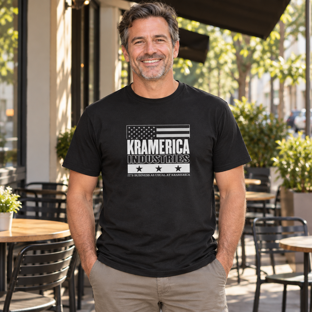 Kramerica Industries — Black T-Shirt — lifestyle alt