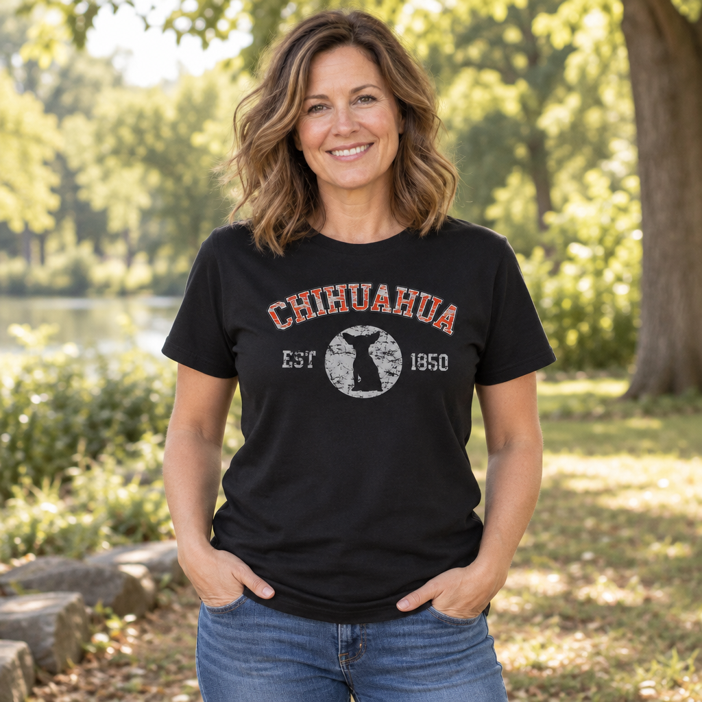 Chihuahua Established 1850 — Black T-Shirt — lifestyle alt
