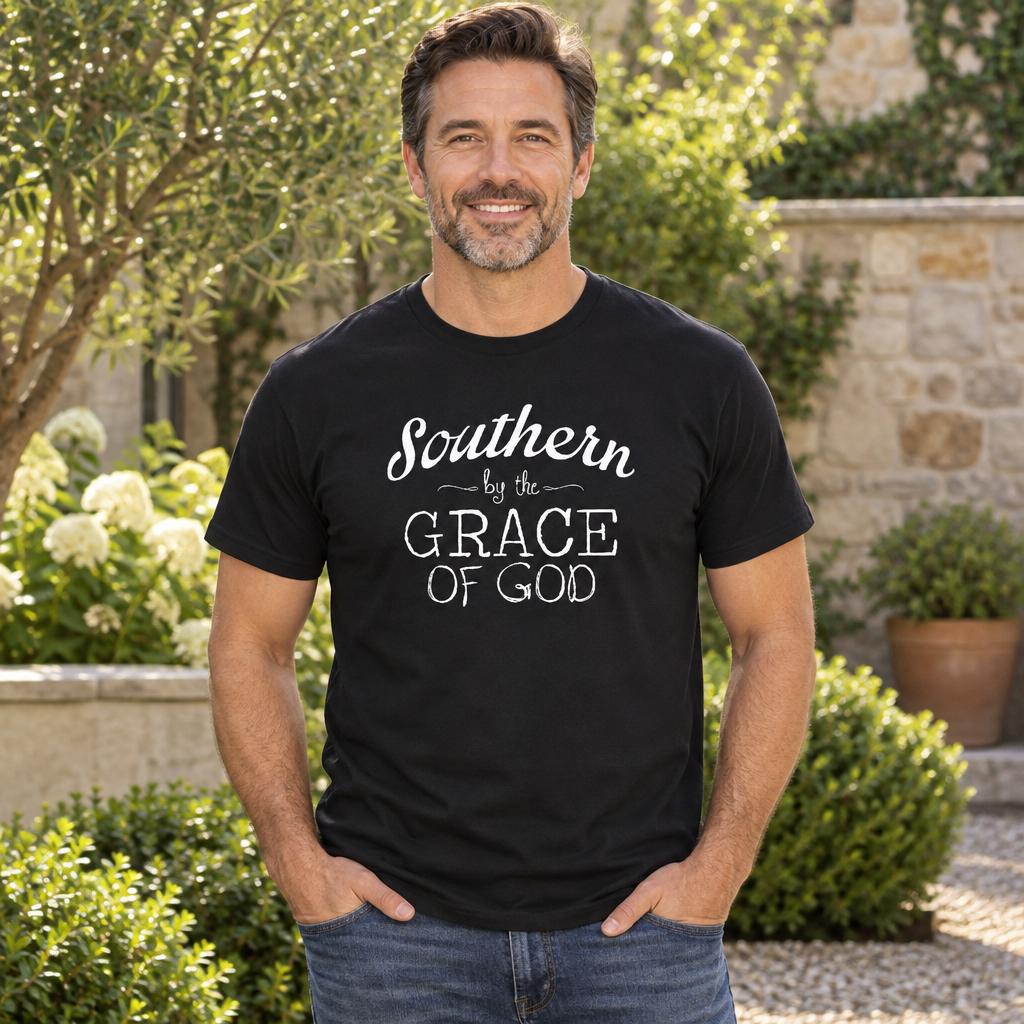 Southern by the Grace of God — Black T-Shirt — lifestyle alt