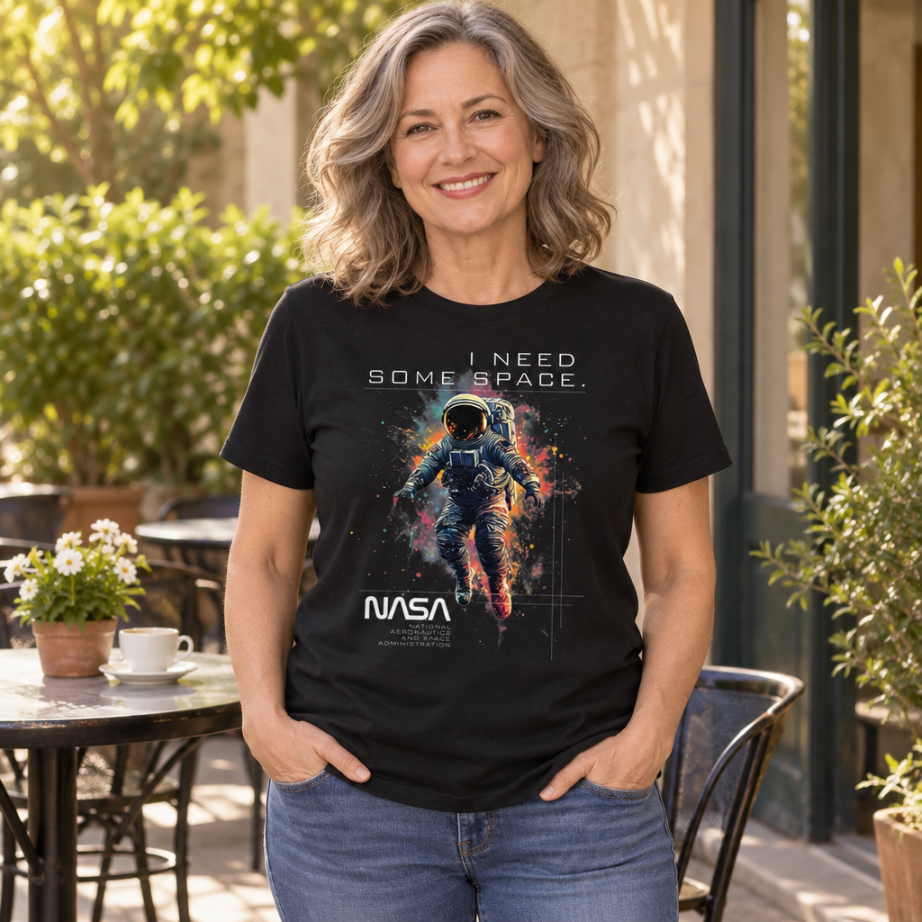 I Need Some Space Astronaut — Black T-Shirt — lifestyle alt