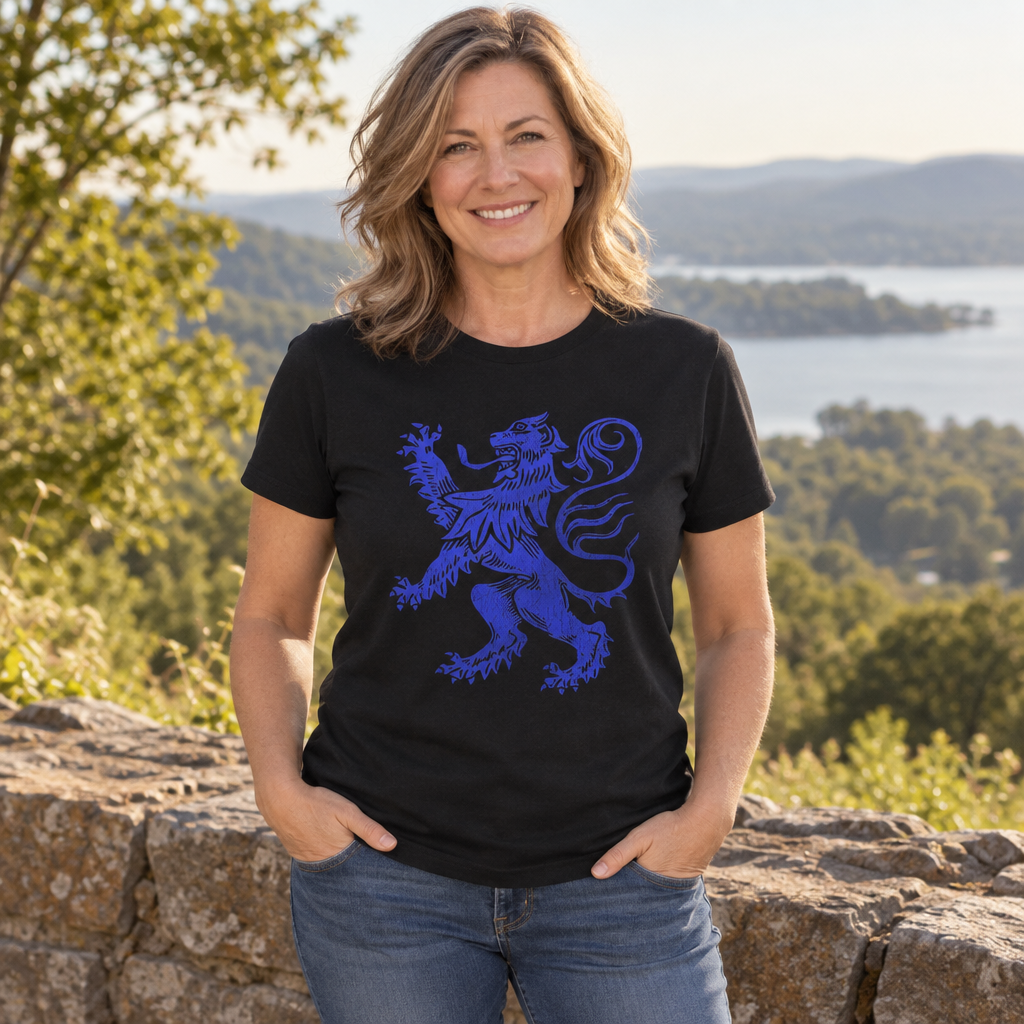 Scottish Lion Rampant — Black T-Shirt — lifestyle alt