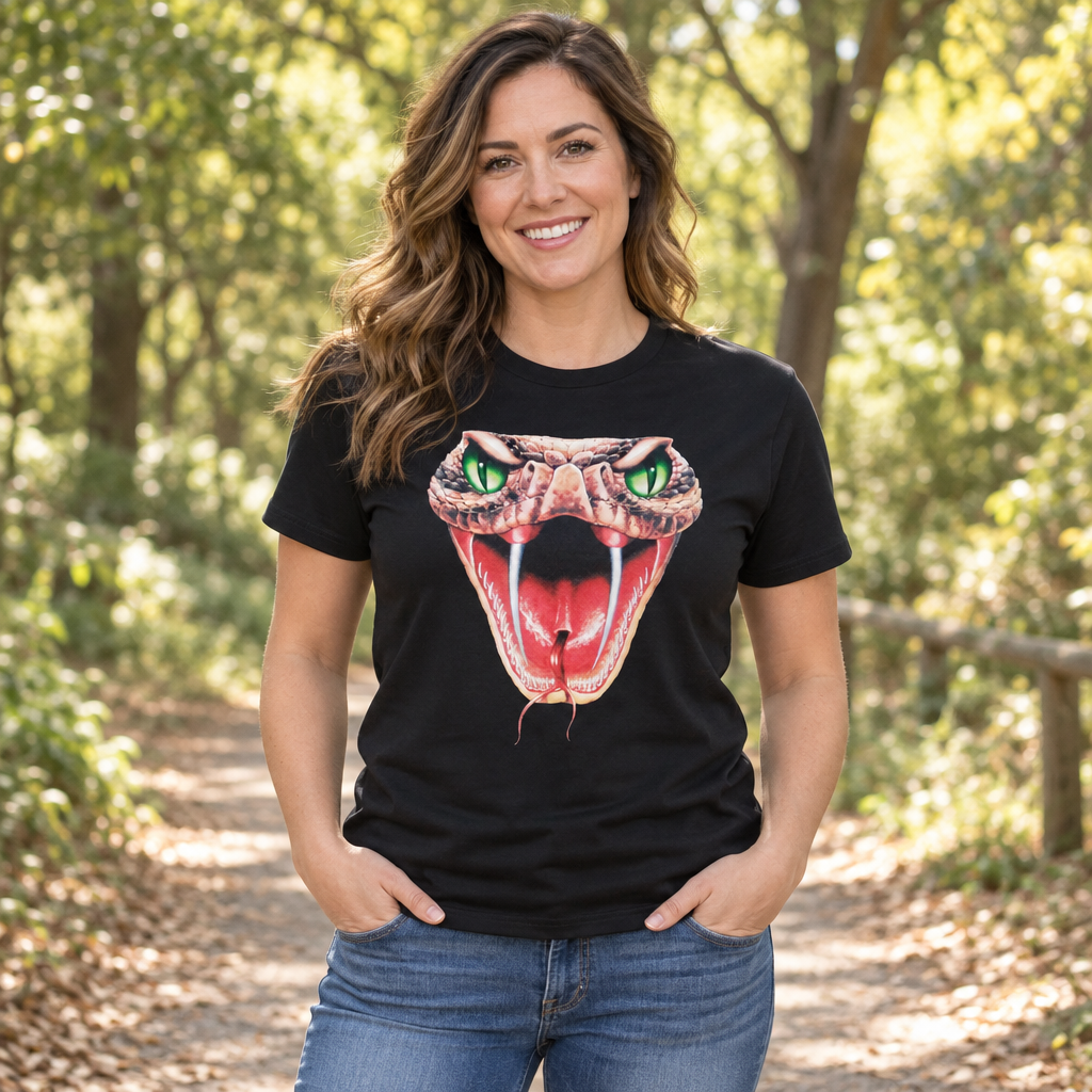 Viper Fangs — Black T-Shirt — lifestyle alt