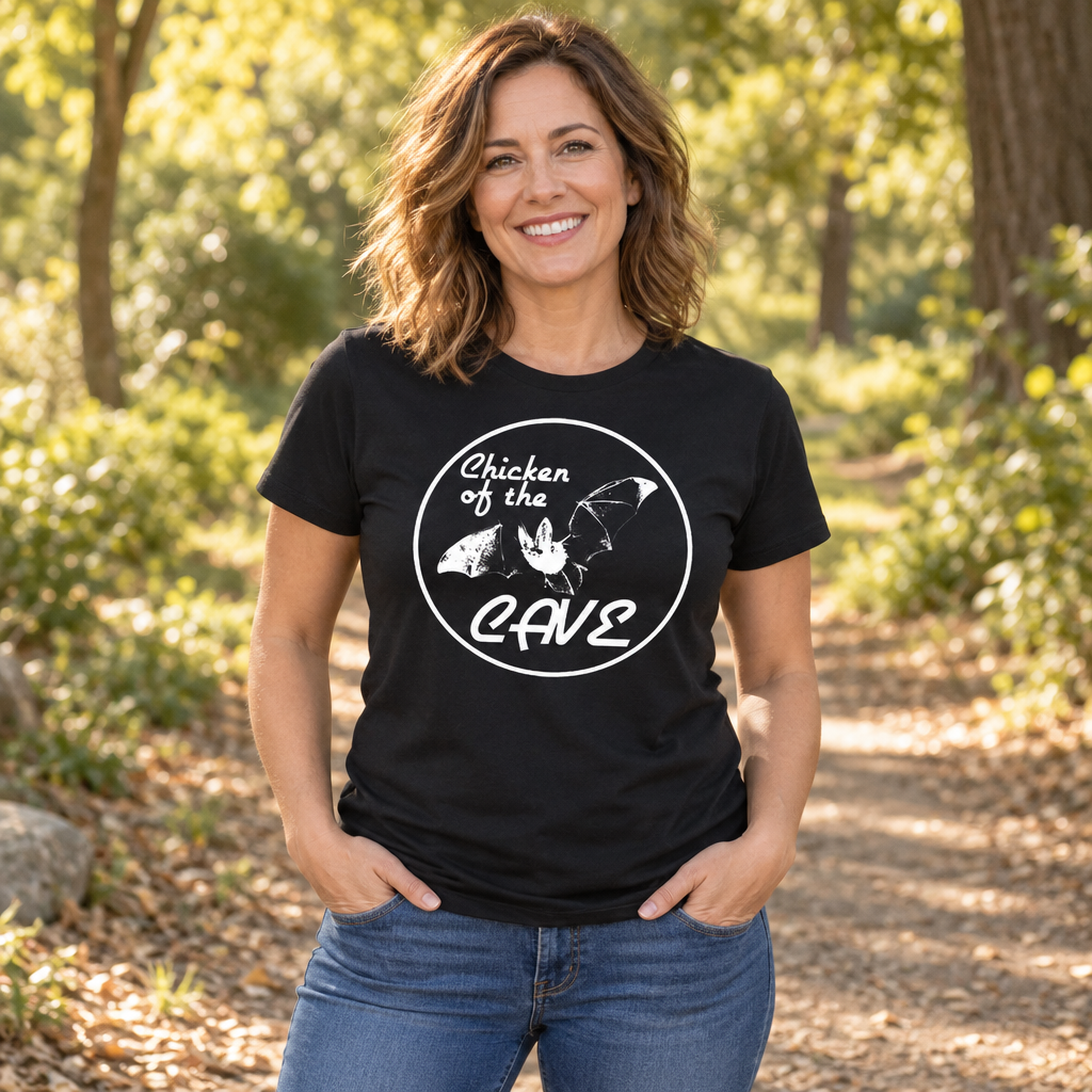 Chicken of the Cave — Black T-Shirt — lifestyle alt