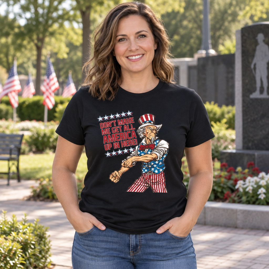 Uncle Sam Rolled-Up Sleeves — Black T-Shirt — lifestyle alt