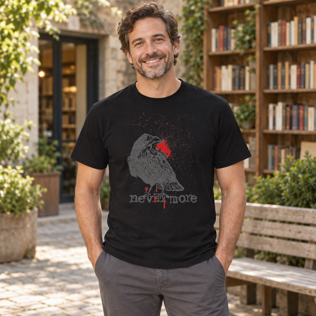 Nevermore Raven — Black T-Shirt — lifestyle alt