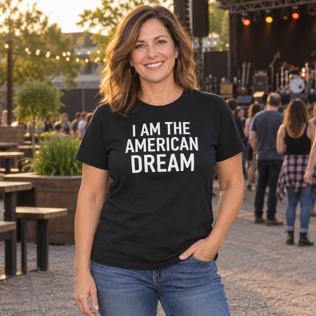 I Am the American Dream — Black T-Shirt — lifestyle alt