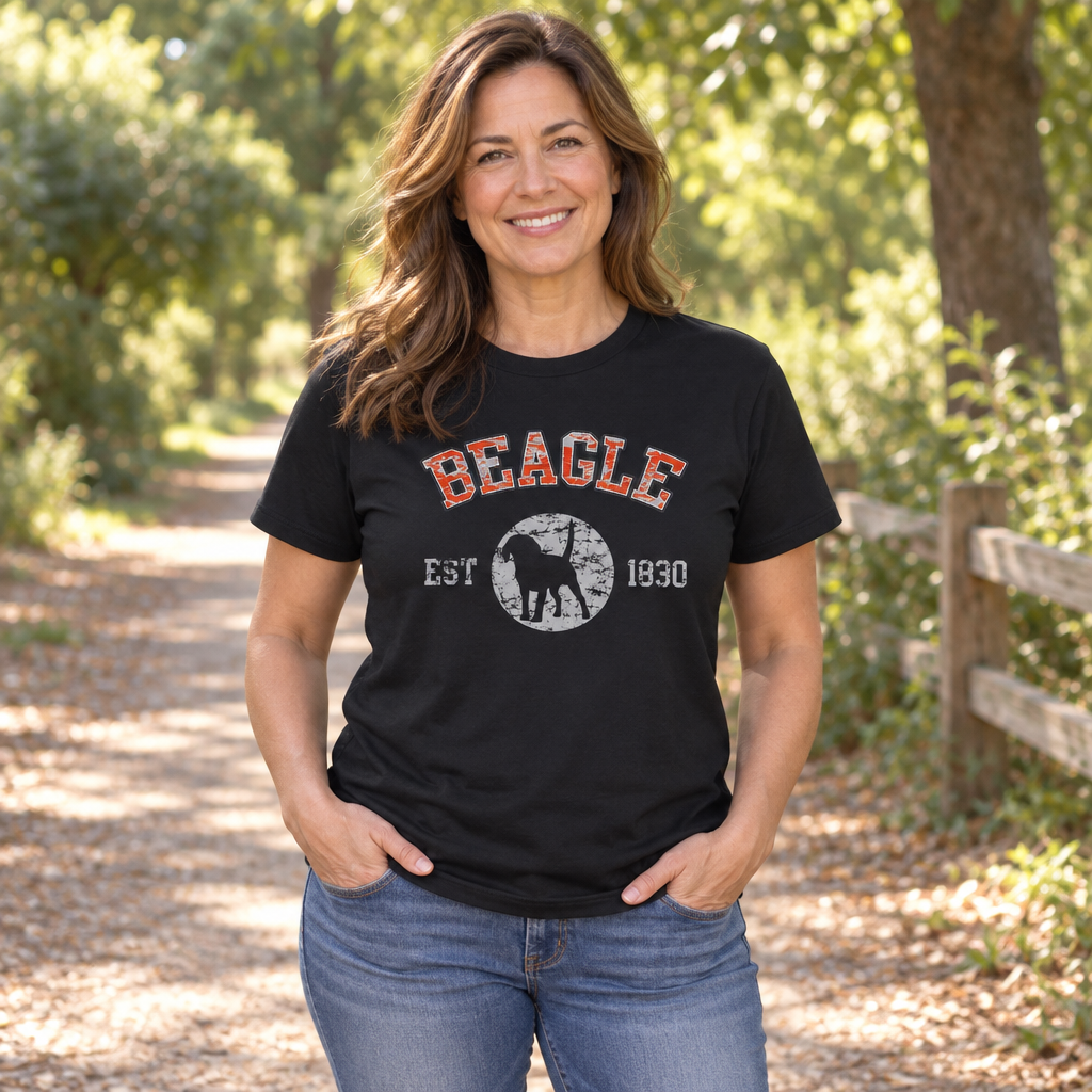Beagle Established 1830 — Black T-Shirt — lifestyle alt