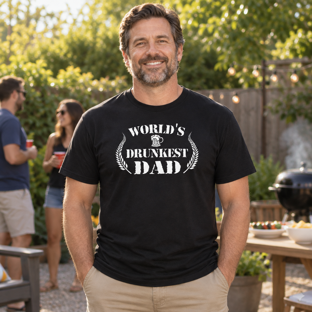 World's Drunkest Dad — Black T-Shirt — lifestyle alt