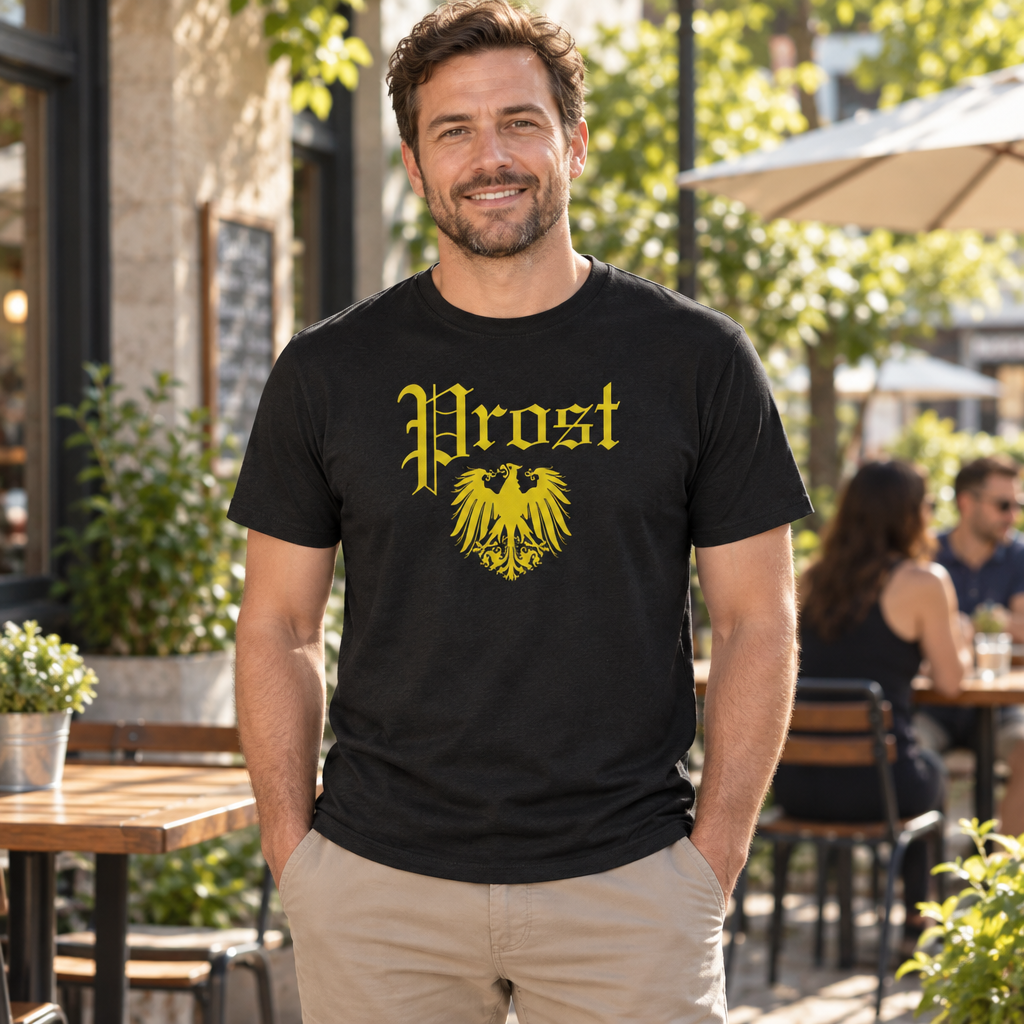 Prost German Eagle — Black T-Shirt — lifestyle alt