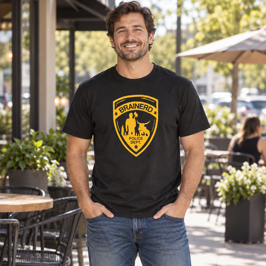 Brainerd Police Department — Black T-Shirt — lifestyle alt