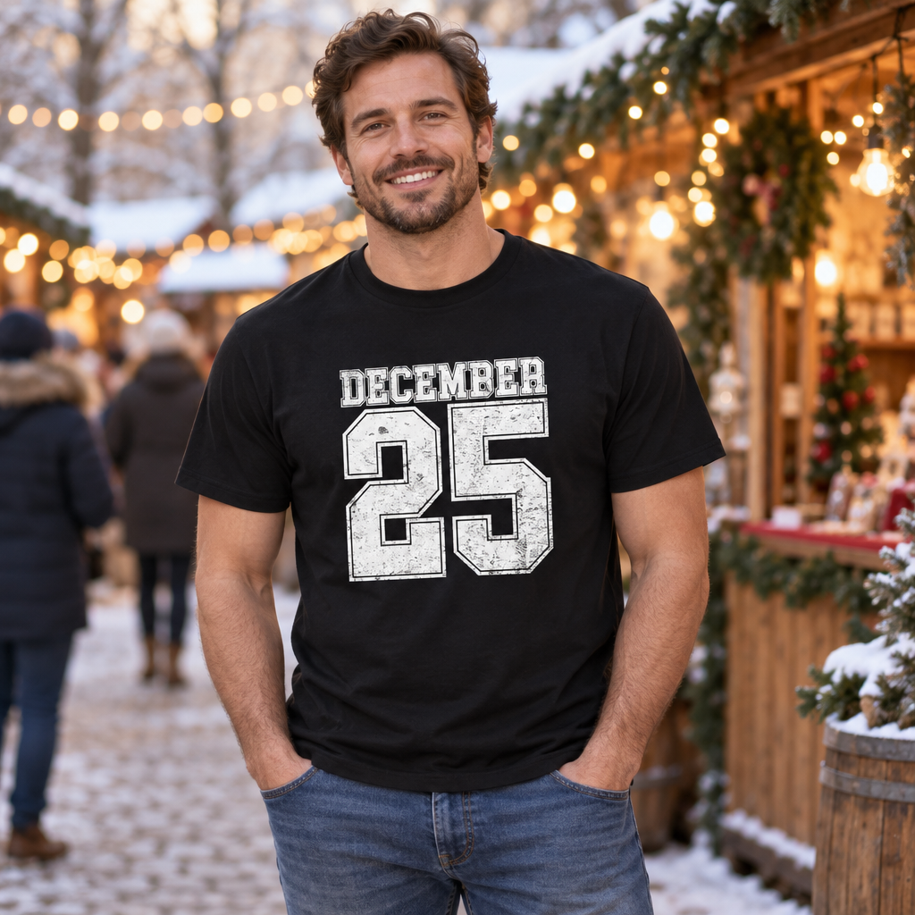 December 25 White Jersey — Black T-Shirt — lifestyle alt