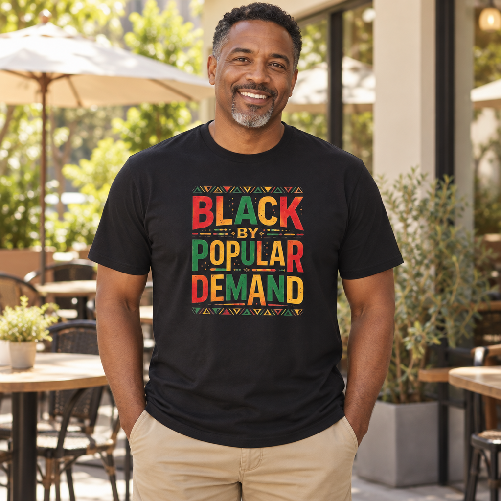Black By Popular Demand — Black T-Shirt — lifestyle alt