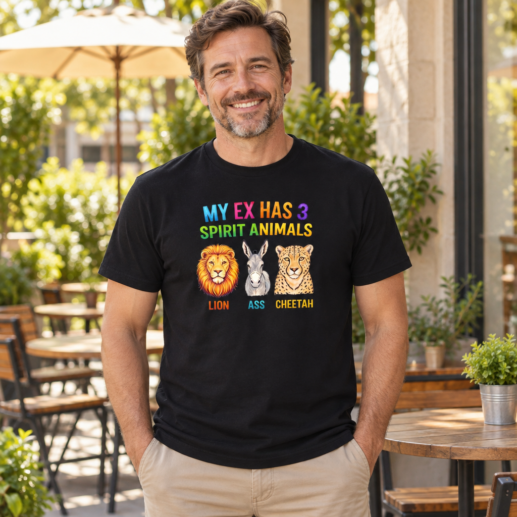 Funny Animal Lover — Black T-Shirt — lifestyle alt