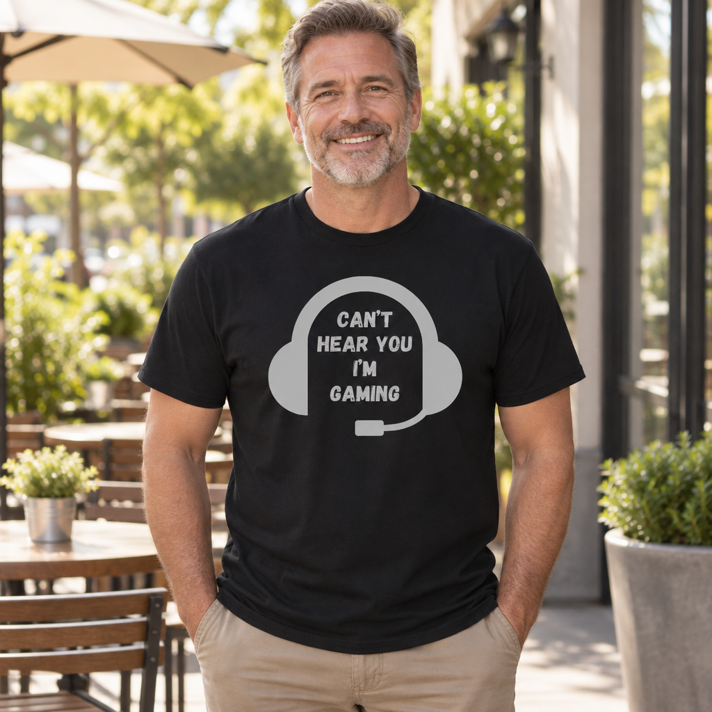 Funny Gaming — Black T-Shirt — lifestyle alt