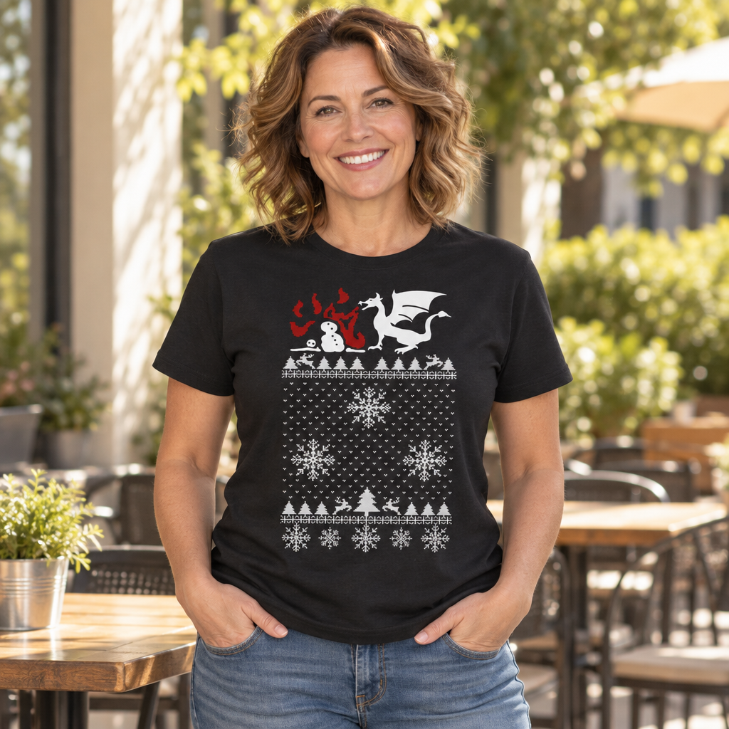 Funny Dragon — Black T-Shirt — lifestyle alt