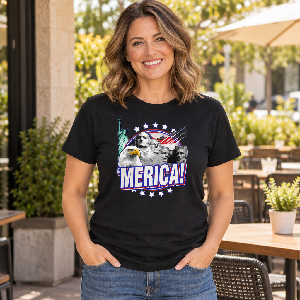 Merica — Black T-Shirt — lifestyle alt