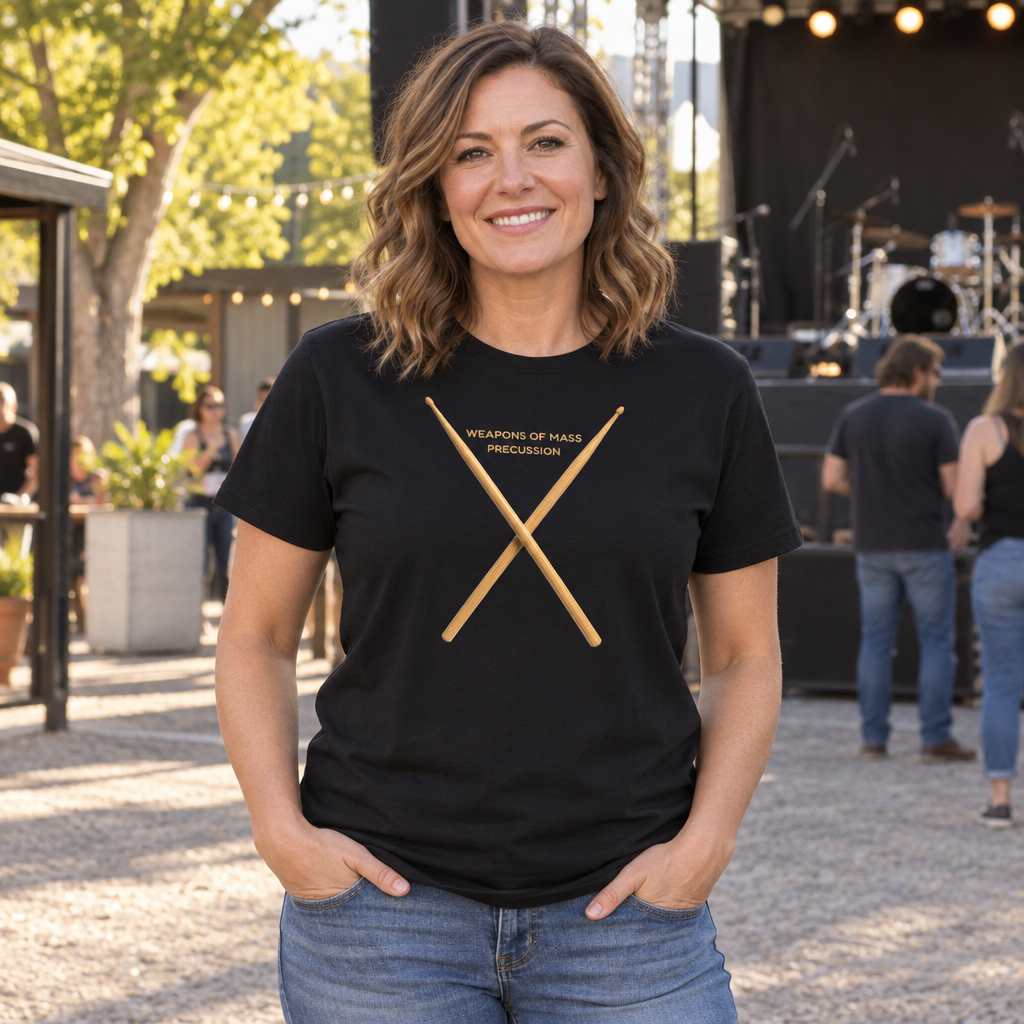 Weapons of Mass Percussion — Black T-Shirt — lifestyle alt