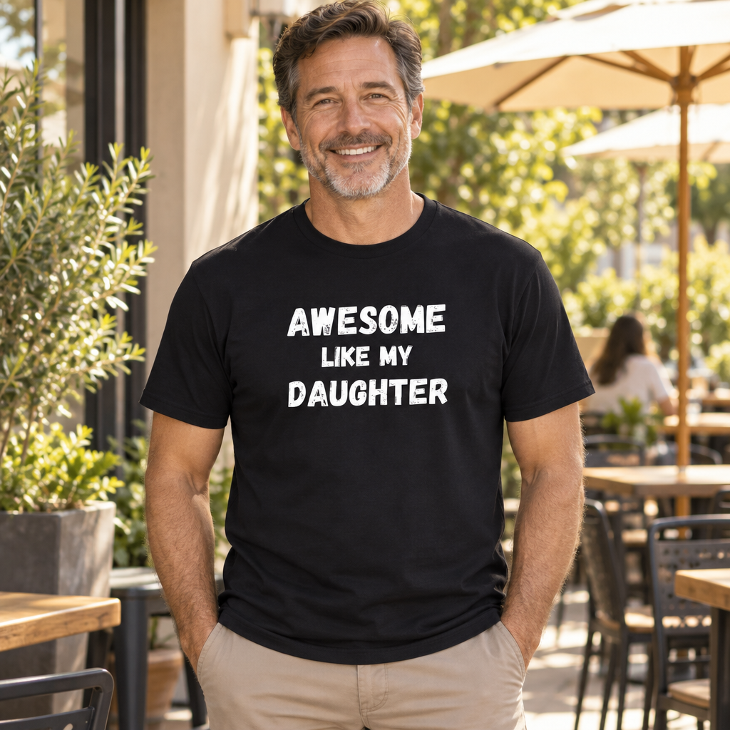 Awesome Like My Daughter — Black T-Shirt — lifestyle alt