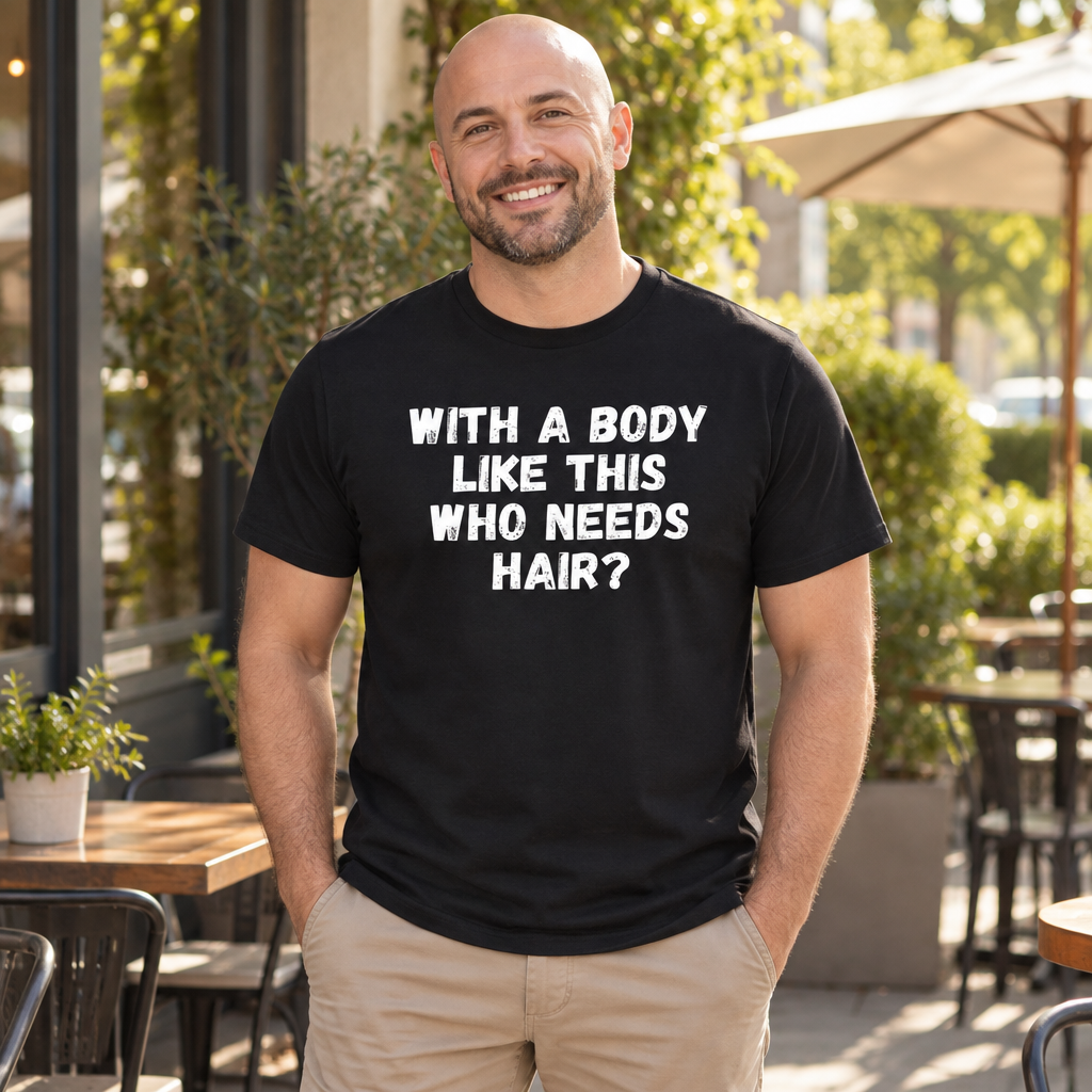 Funny Body Confidence — Black T-Shirt — lifestyle alt