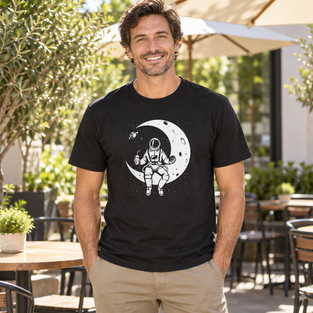 Launch Break — Black T-Shirt — lifestyle alt