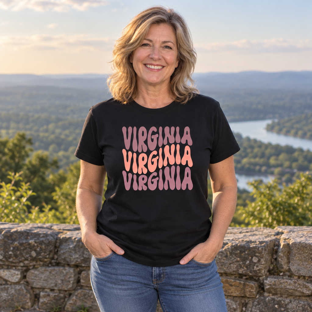Virginia — Black T-Shirt — lifestyle alt