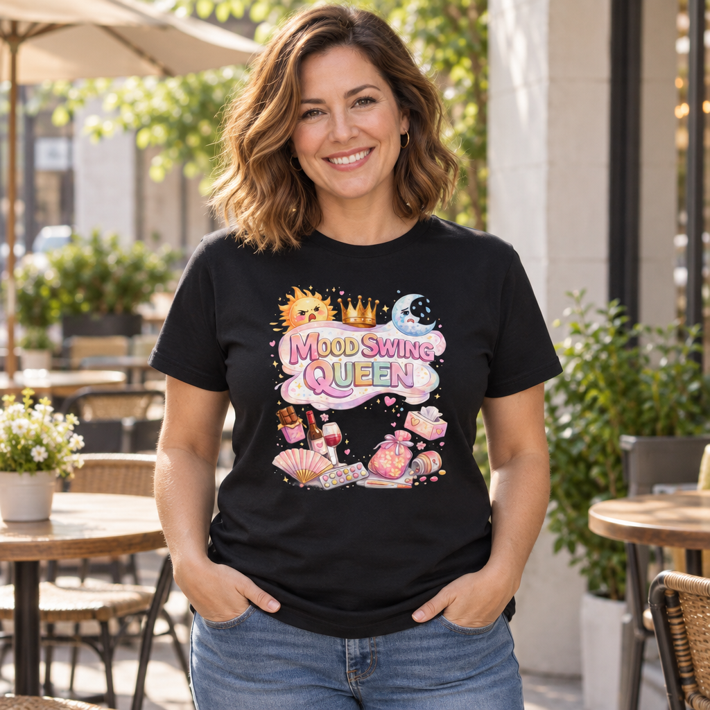 Mood Swing Queen — Black T-Shirt — lifestyle alt