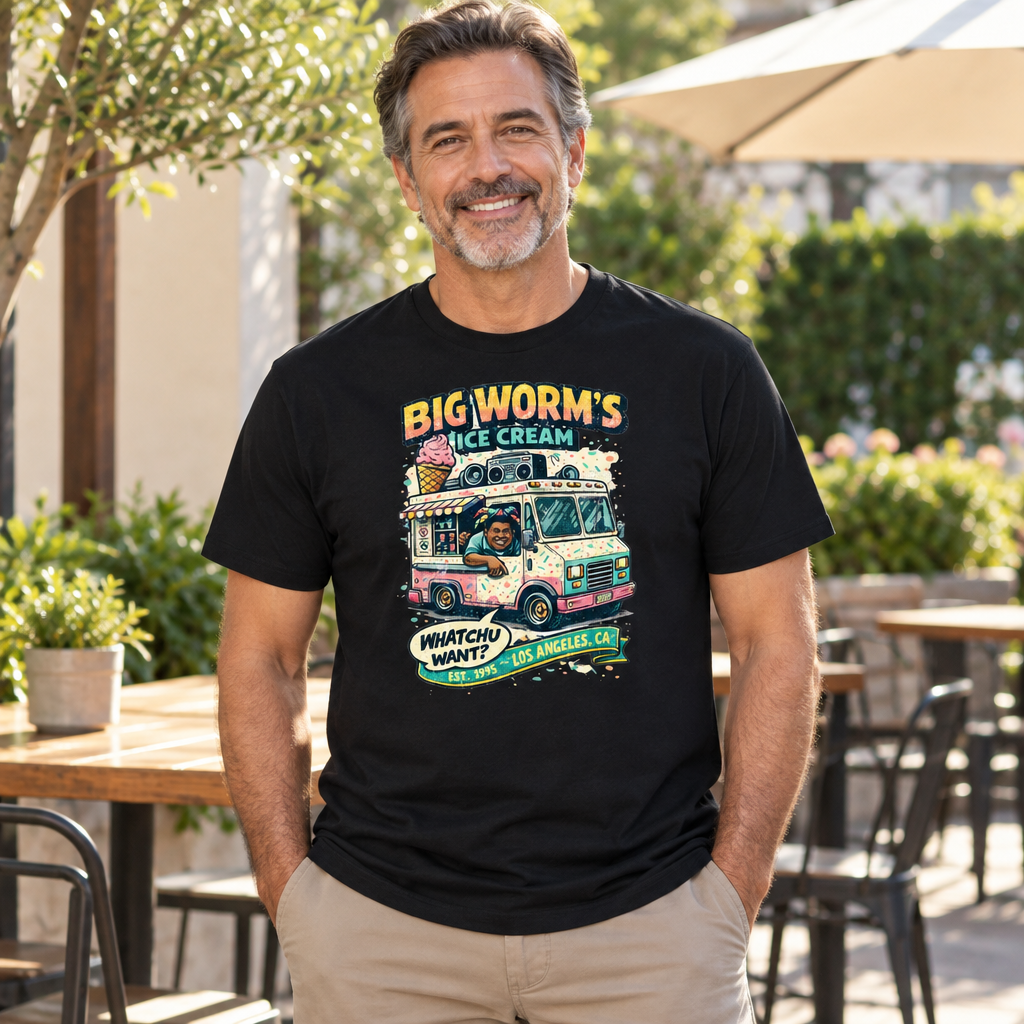 Ice Cream Truck — Black T-Shirt — lifestyle alt