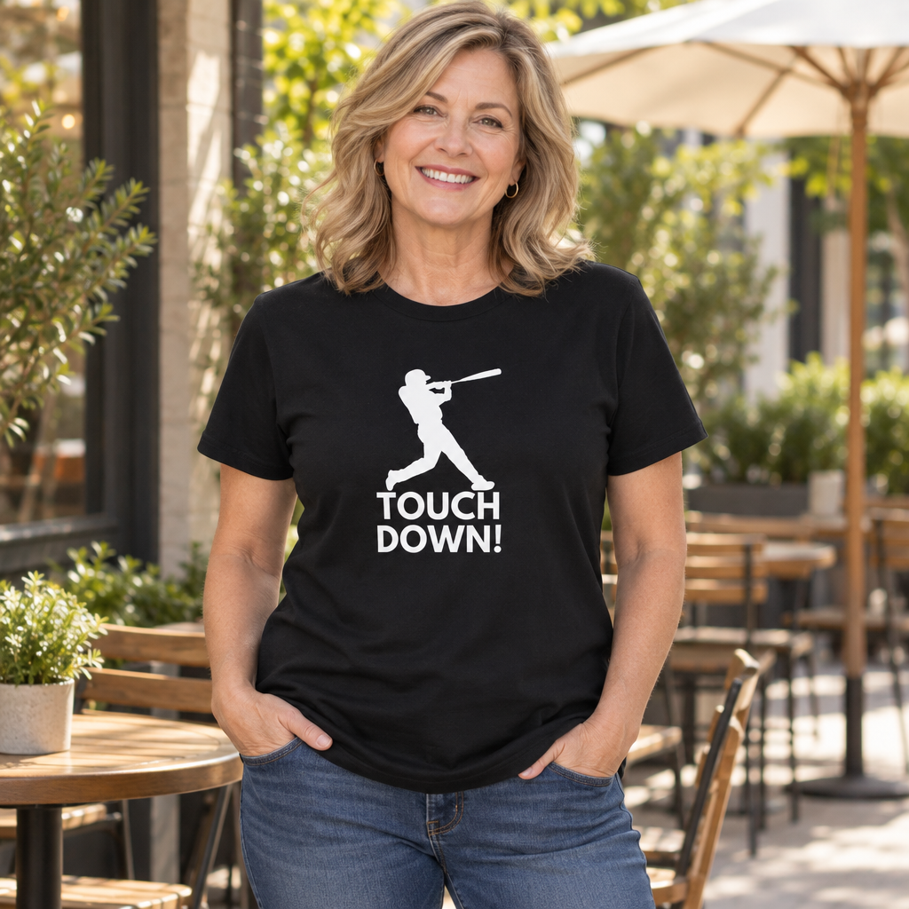 Funny Baseball Football Parody — Black T-Shirt — lifestyle alt