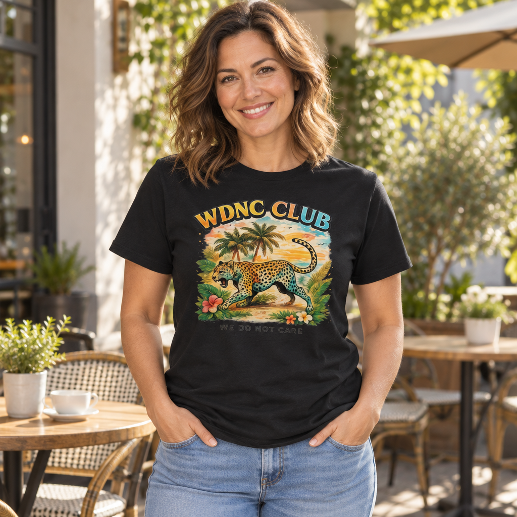 We Do Not Care Club — Black T-Shirt — lifestyle alt