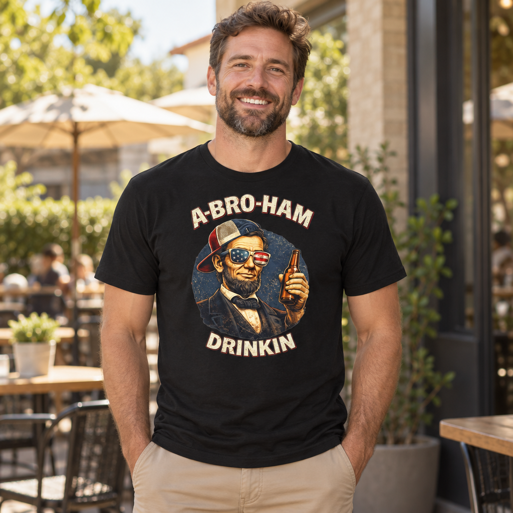 Funny Patriotic Drinking — Black T-Shirt — lifestyle alt