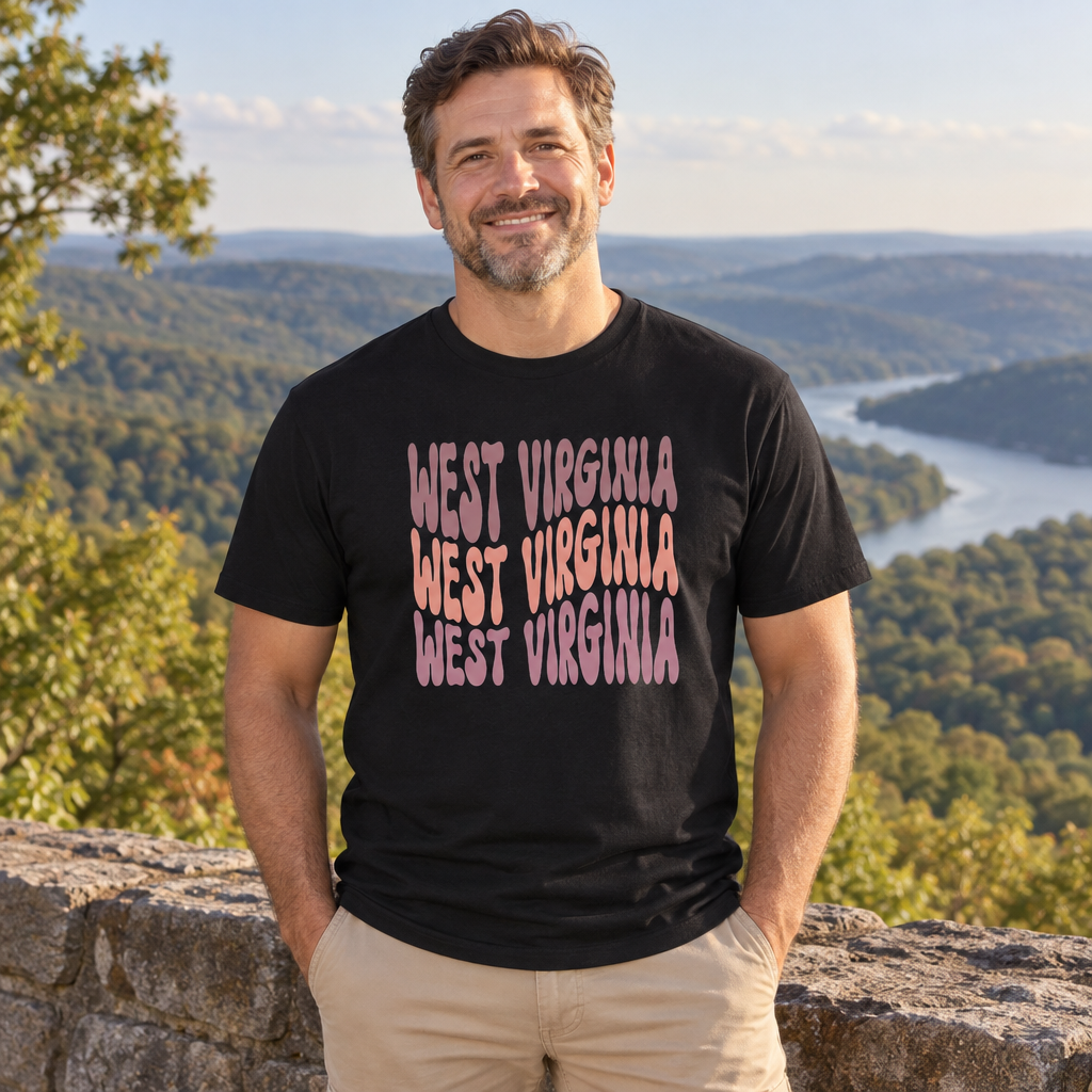 West Virginia — Black T-Shirt — lifestyle alt