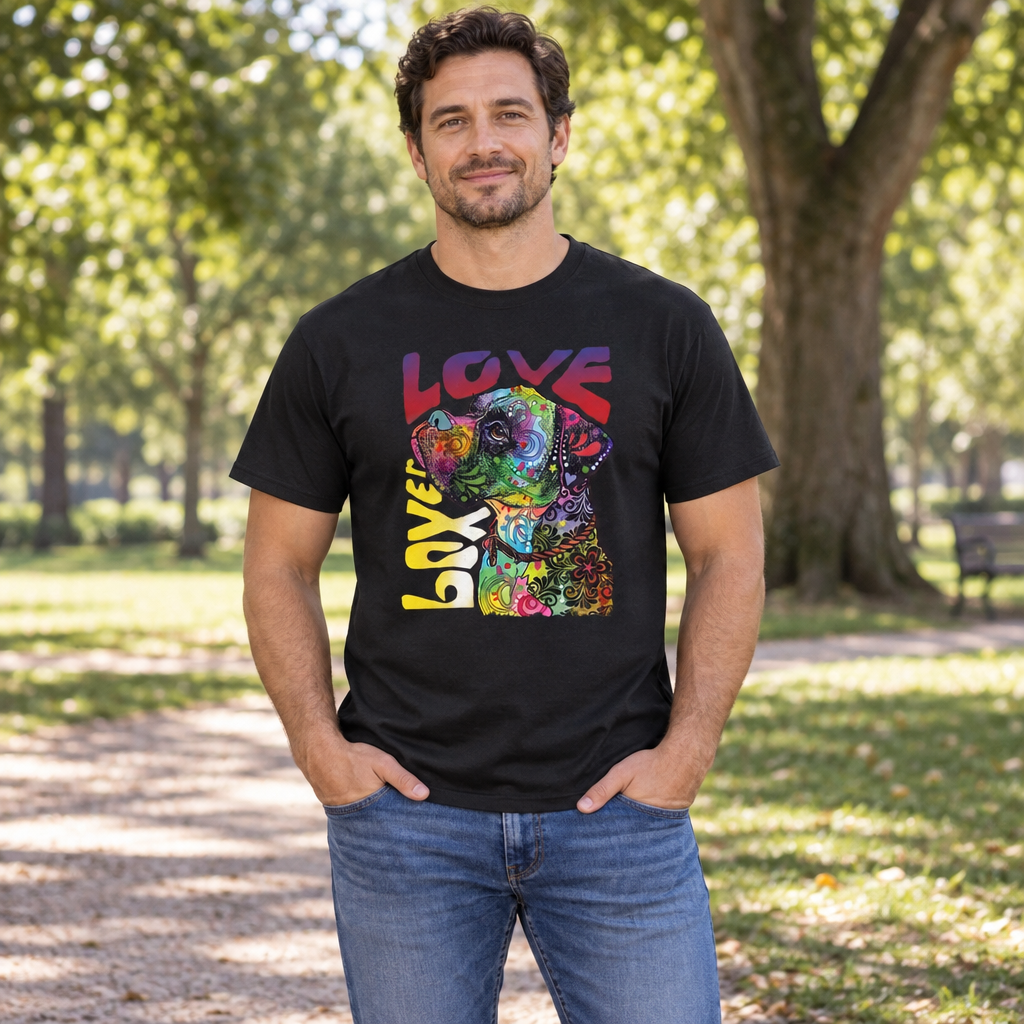 Boxer Love — Black T-Shirt — lifestyle alt