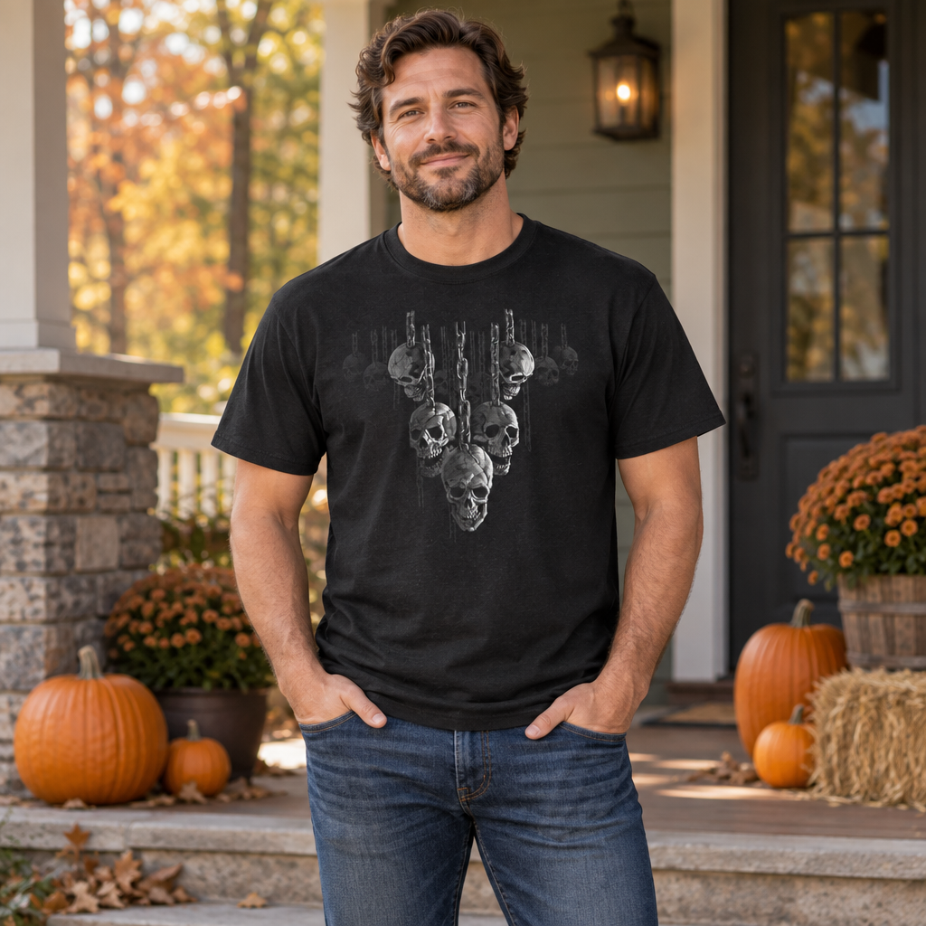 Chained Skull — Black T-Shirt — lifestyle alt