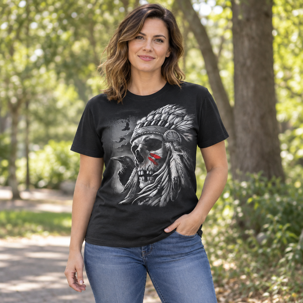 Chief Skull — Black T-Shirt — lifestyle alt