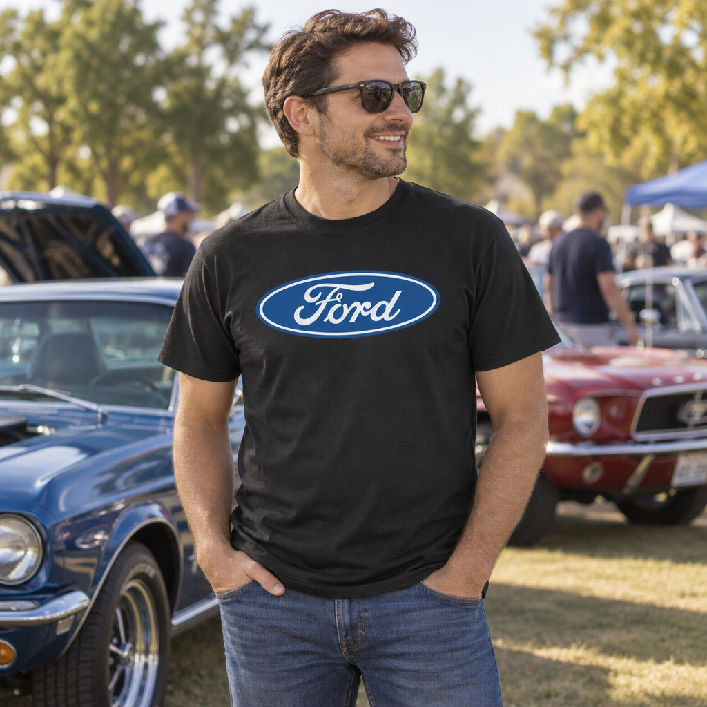 Ford Classic Oval Logo — Black T-Shirt — lifestyle alt