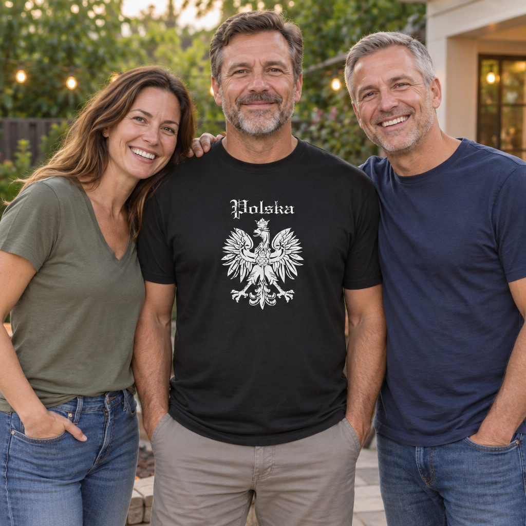 Polska Eagle — Black T-Shirt — lifestyle group