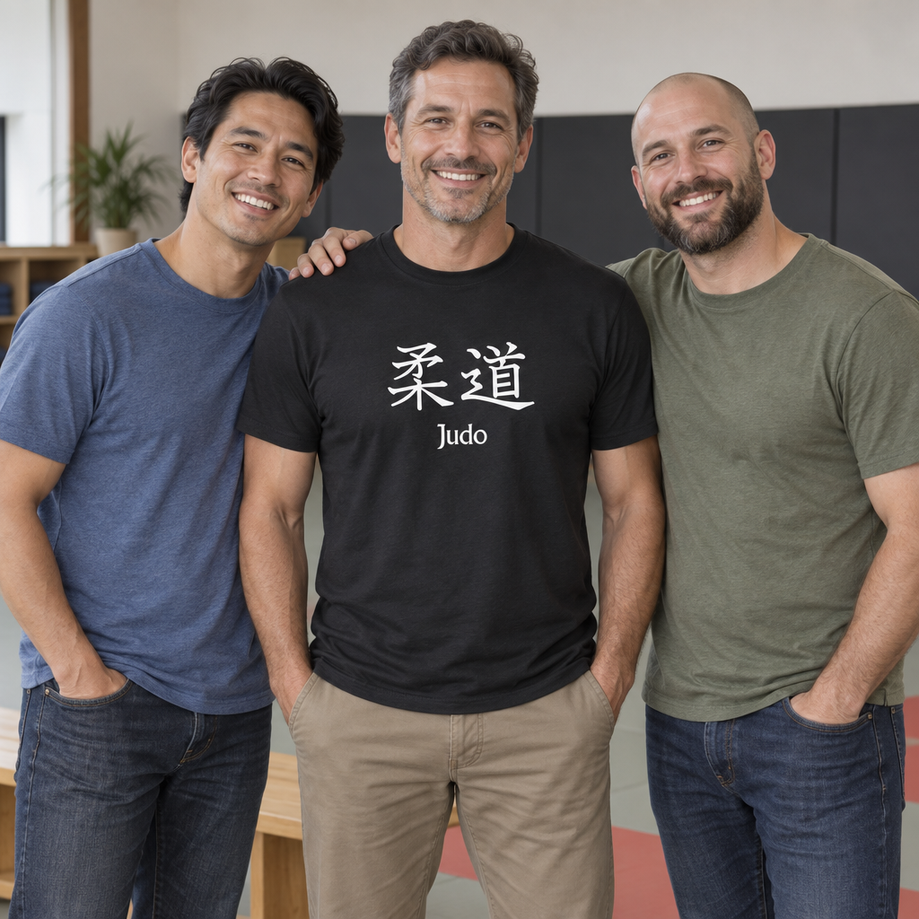 Judo Kanji — Black T-Shirt — lifestyle group