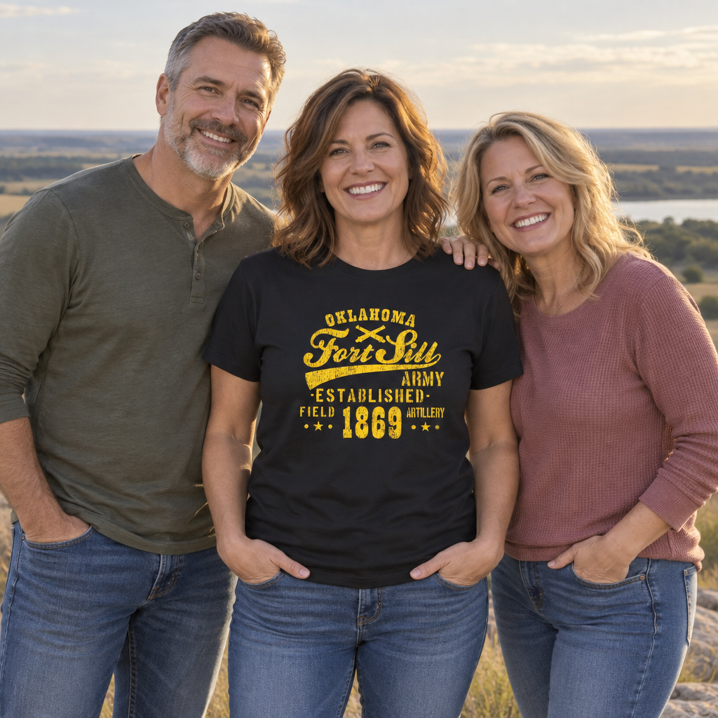 Fort Sill Oklahoma 1869 — Black T-Shirt — lifestyle group