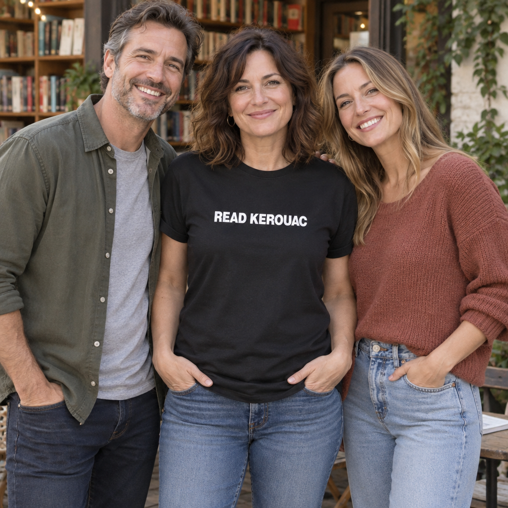 Read Kerouac — Black T-Shirt — lifestyle group