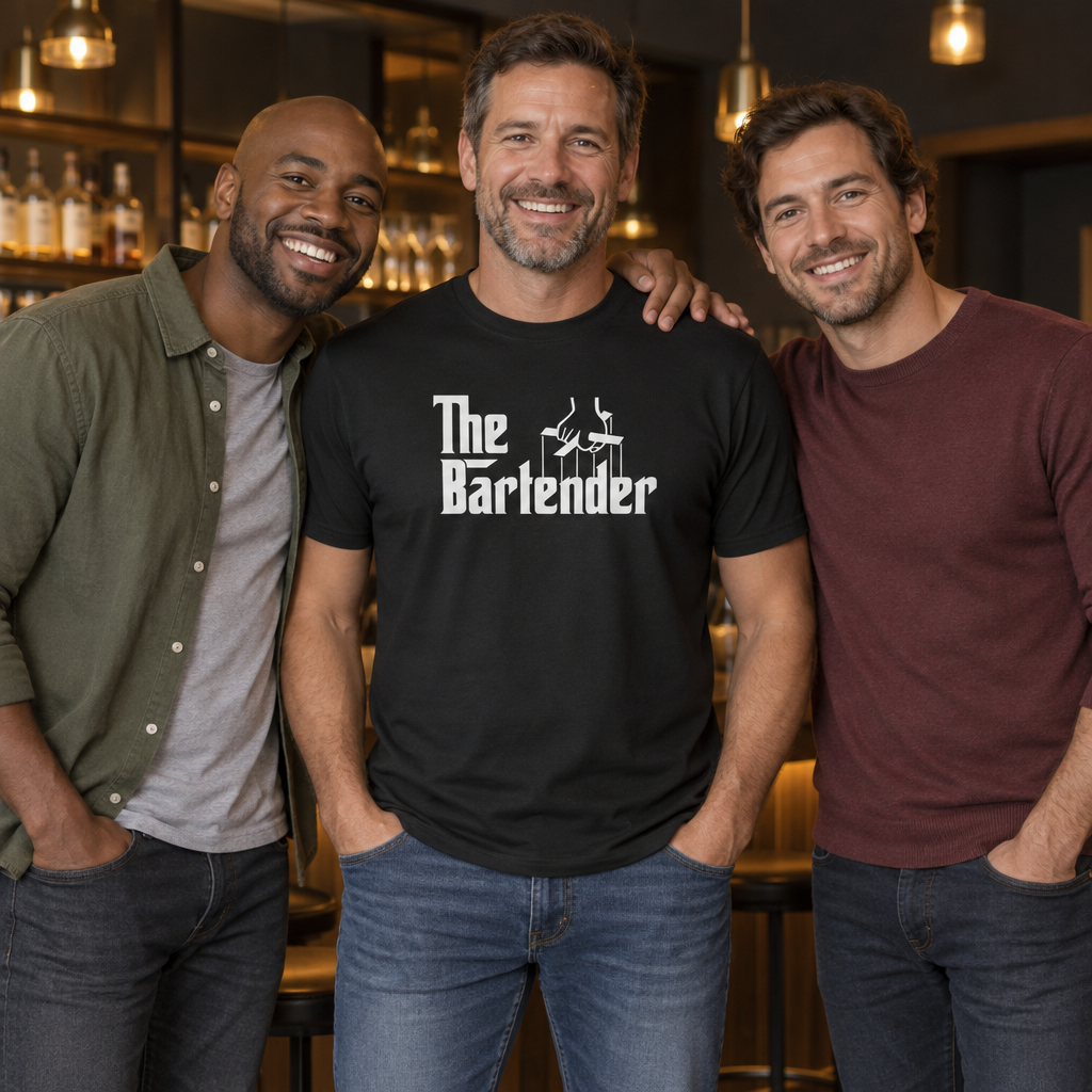 The Bartender — Black T-Shirt — lifestyle group