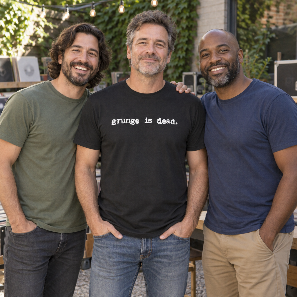 Grunge Is Dead — Black T-Shirt — lifestyle group