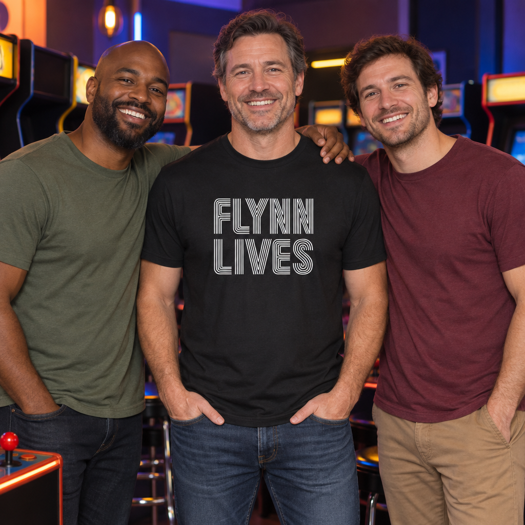 Flynn Lives — Black T-Shirt — lifestyle group