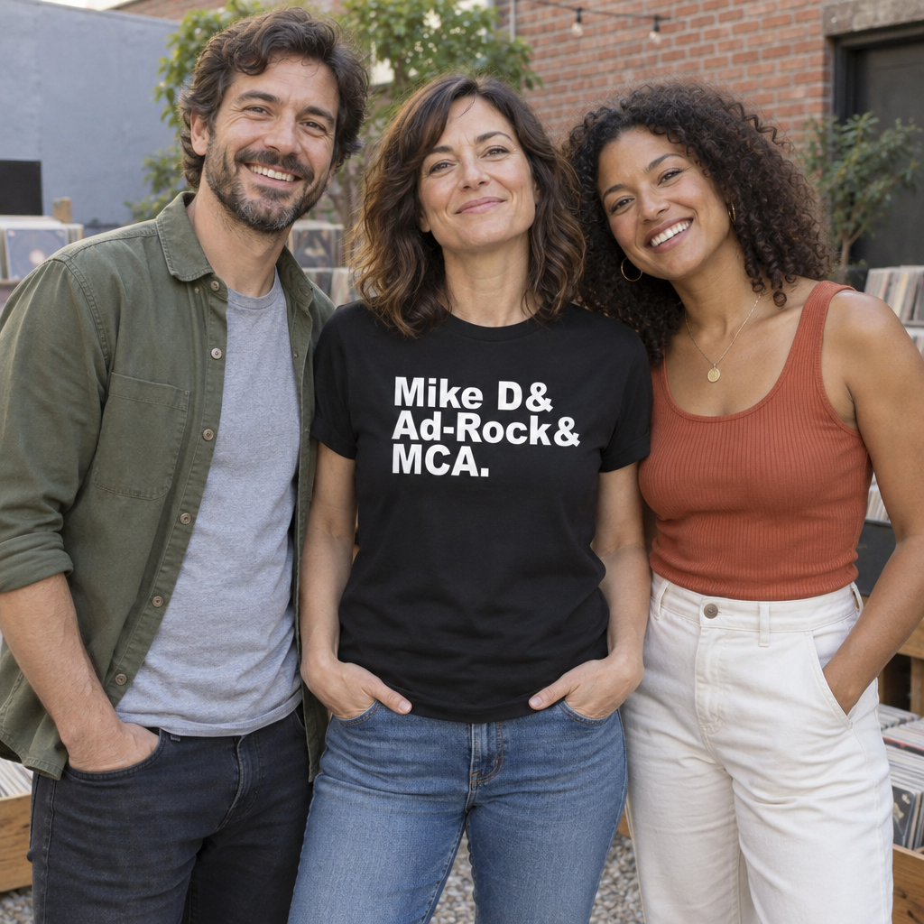 Mike D Ad-Rock MCA Names — Black T-Shirt — lifestyle group