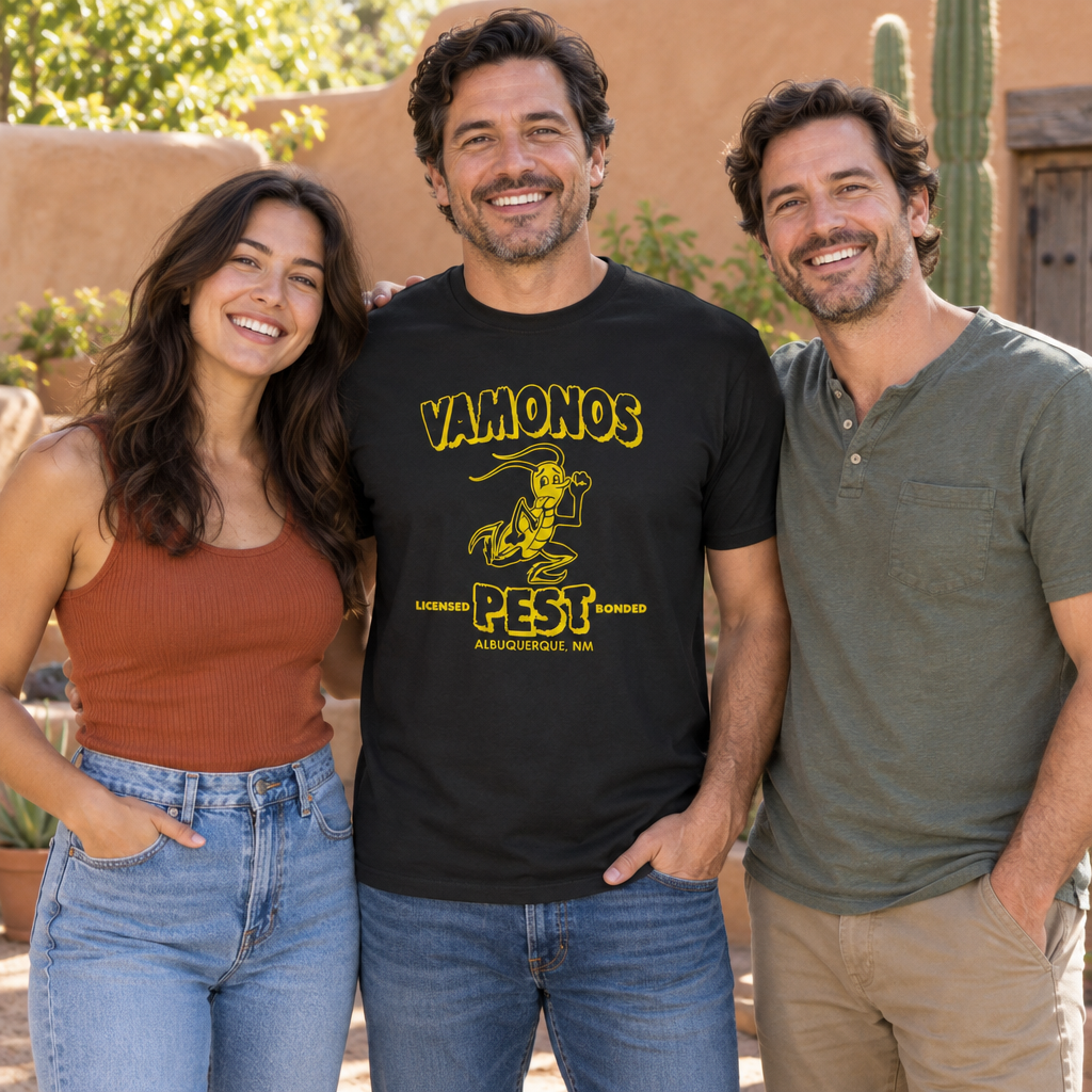 Vamonos Pest — Black T-Shirt — lifestyle group