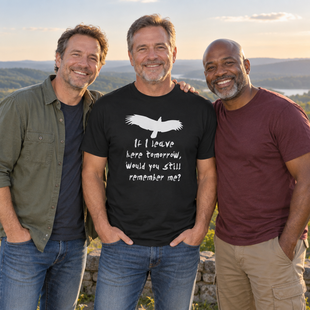 If I Leave Here Tomorrow Bird — Black T-Shirt — lifestyle group
