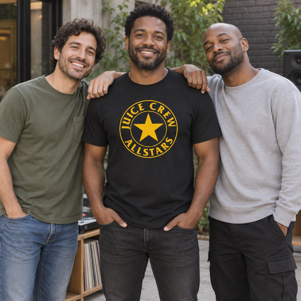 Juice Crew Allstars — Black T-Shirt — lifestyle group