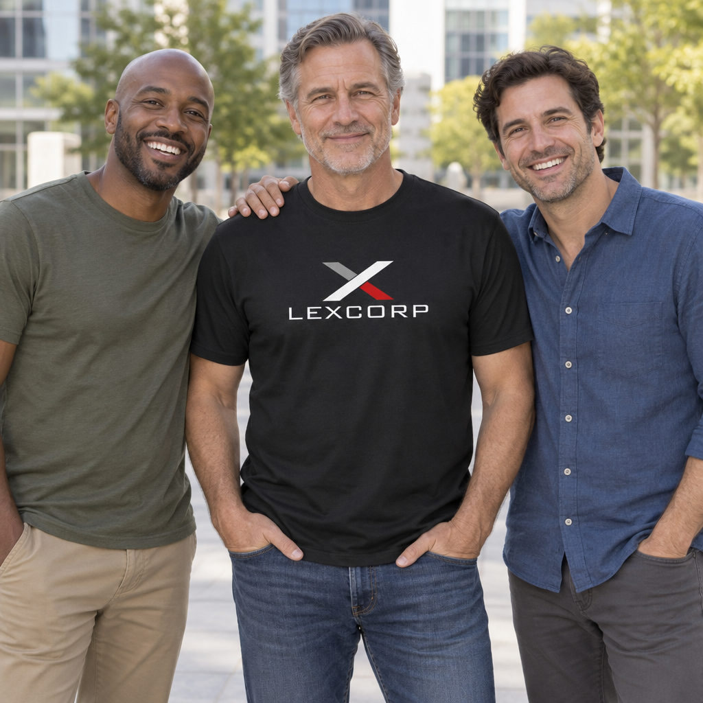Lexcorp — Black T-Shirt — lifestyle group
