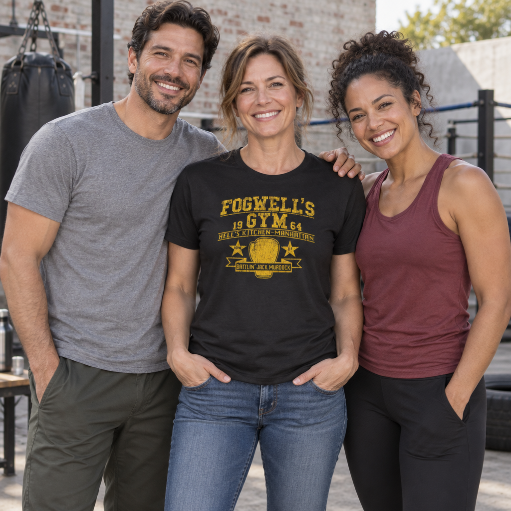 Fogwell's Gym — Black T-Shirt — lifestyle group