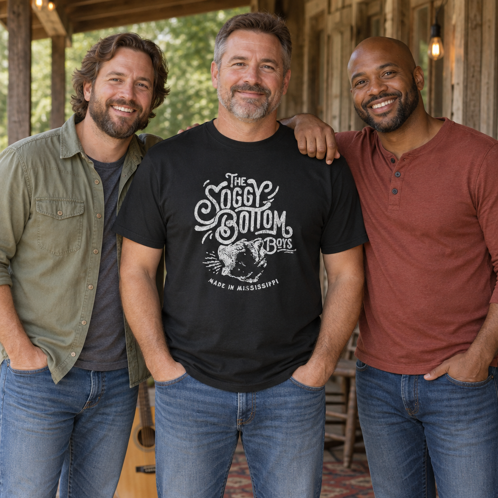 The Soggy Bottom Boys — Black T-Shirt — lifestyle group