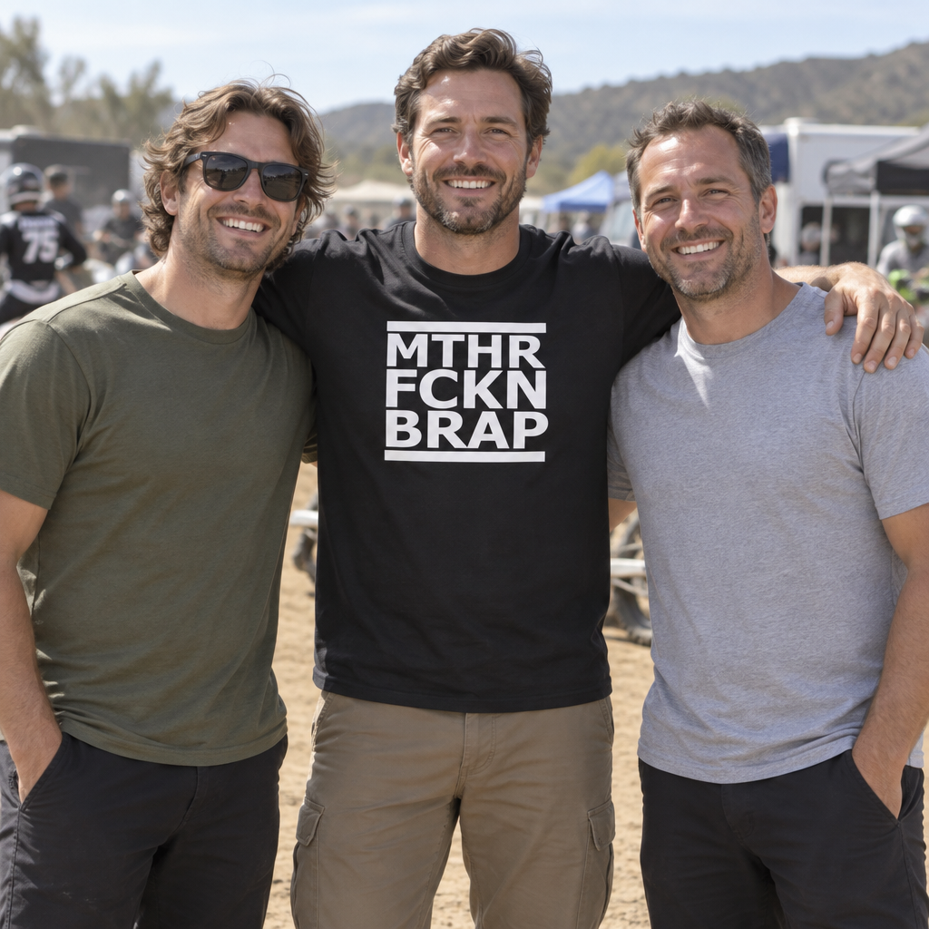 MTHR FCKN BRAP — Black T-Shirt — lifestyle group